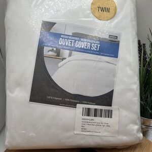New Twin Duvet Cover Set -Brushed Microfiber W/Sham Soft Polyester